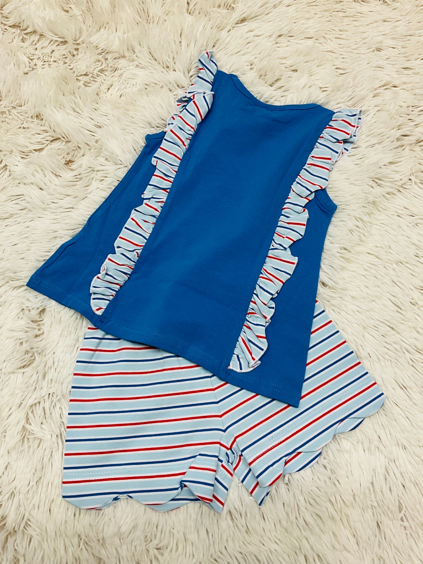 Play Ball Ruffle Short Set