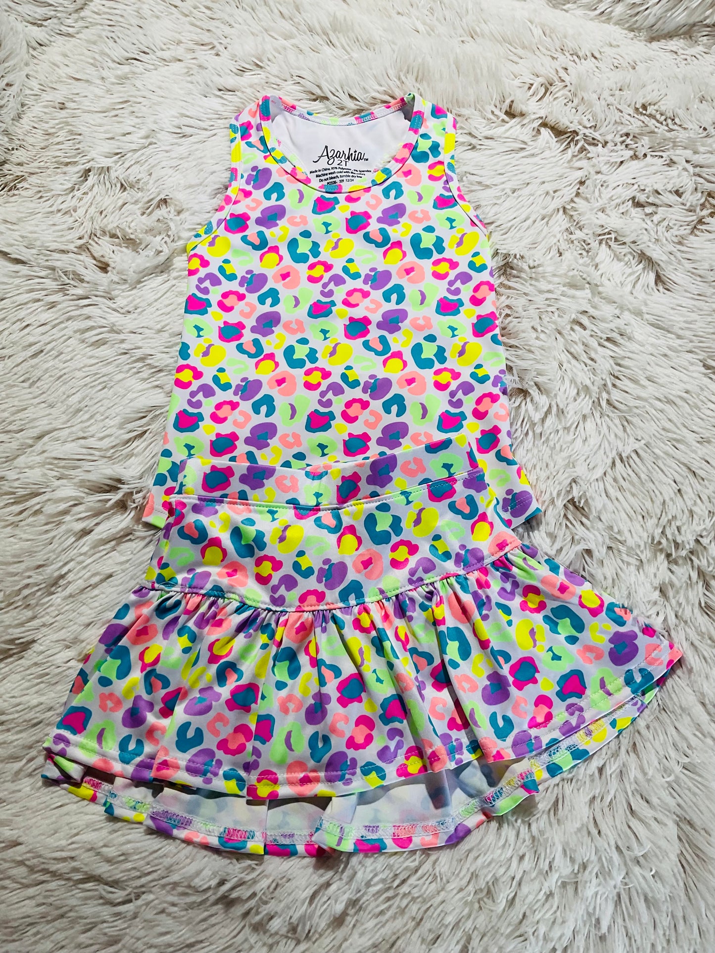 Neon Leopard Racer Back Tank