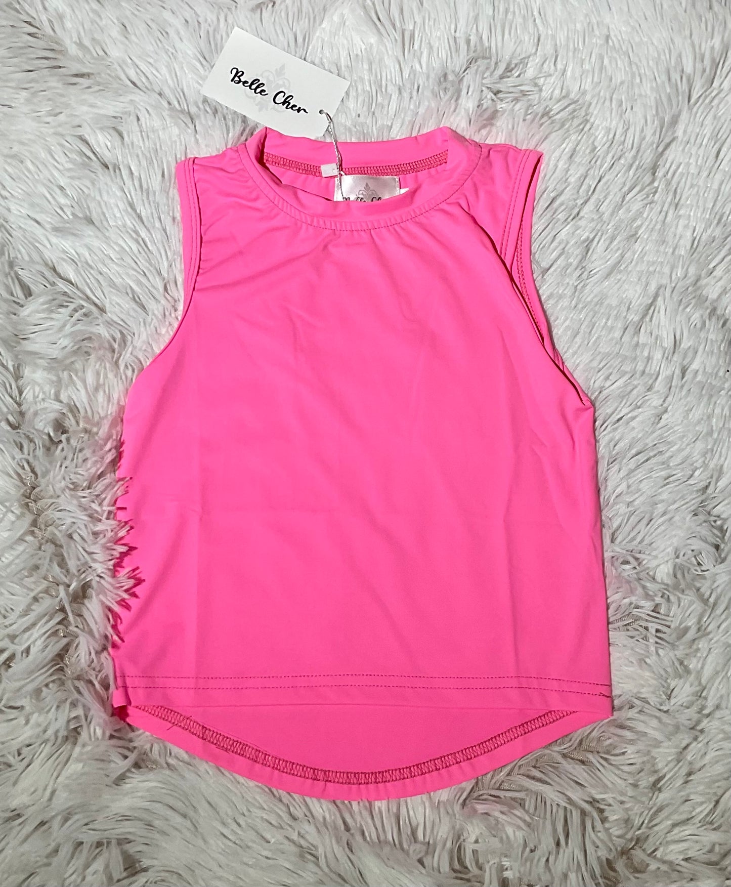 Neon Pink High Low Tank