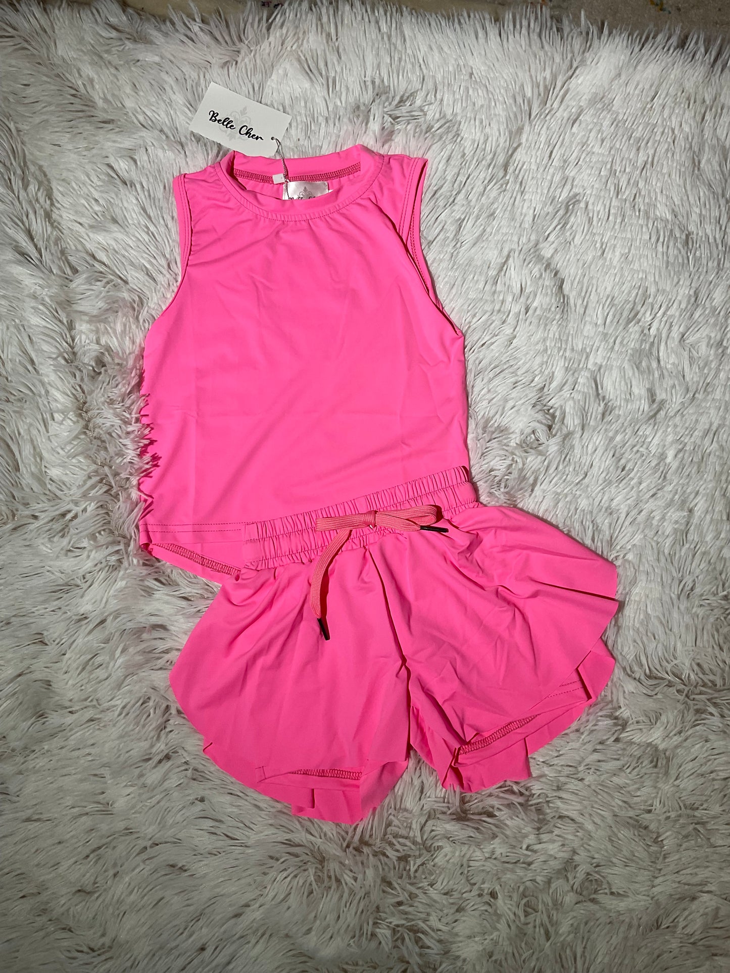 Neon Pink High Low Tank