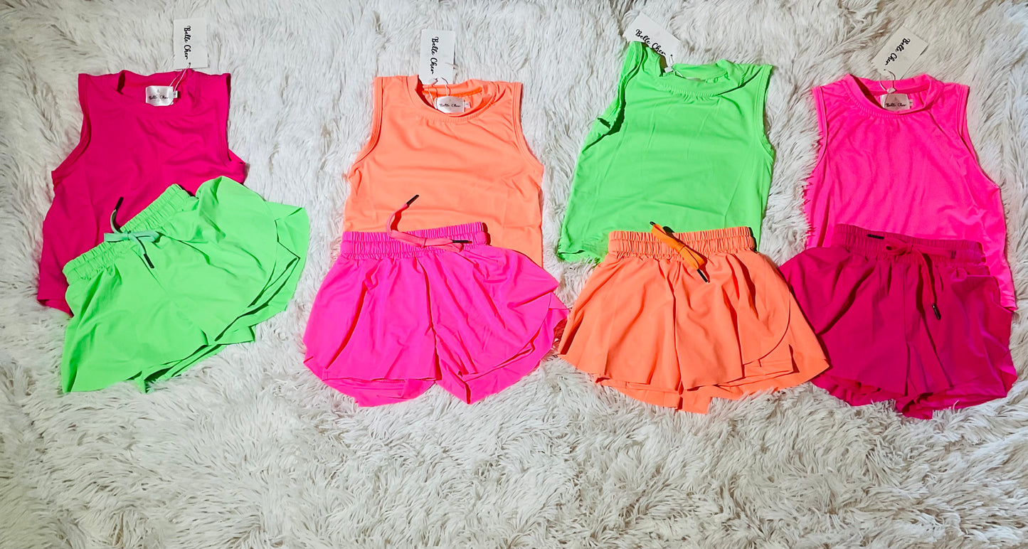 Neon Green High Low Tank