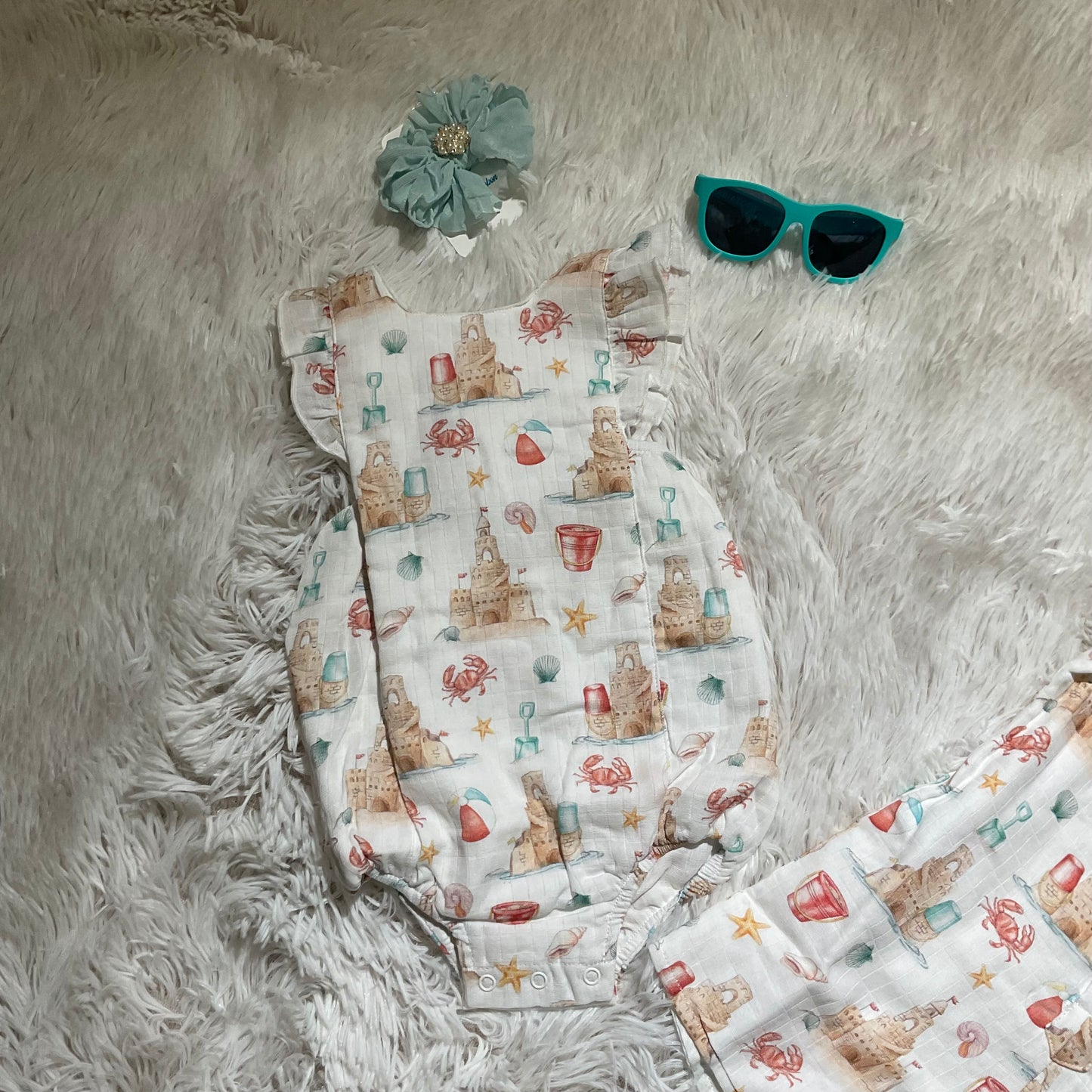 Sandcastle Kingdom Organic Muslin Sunsuit
