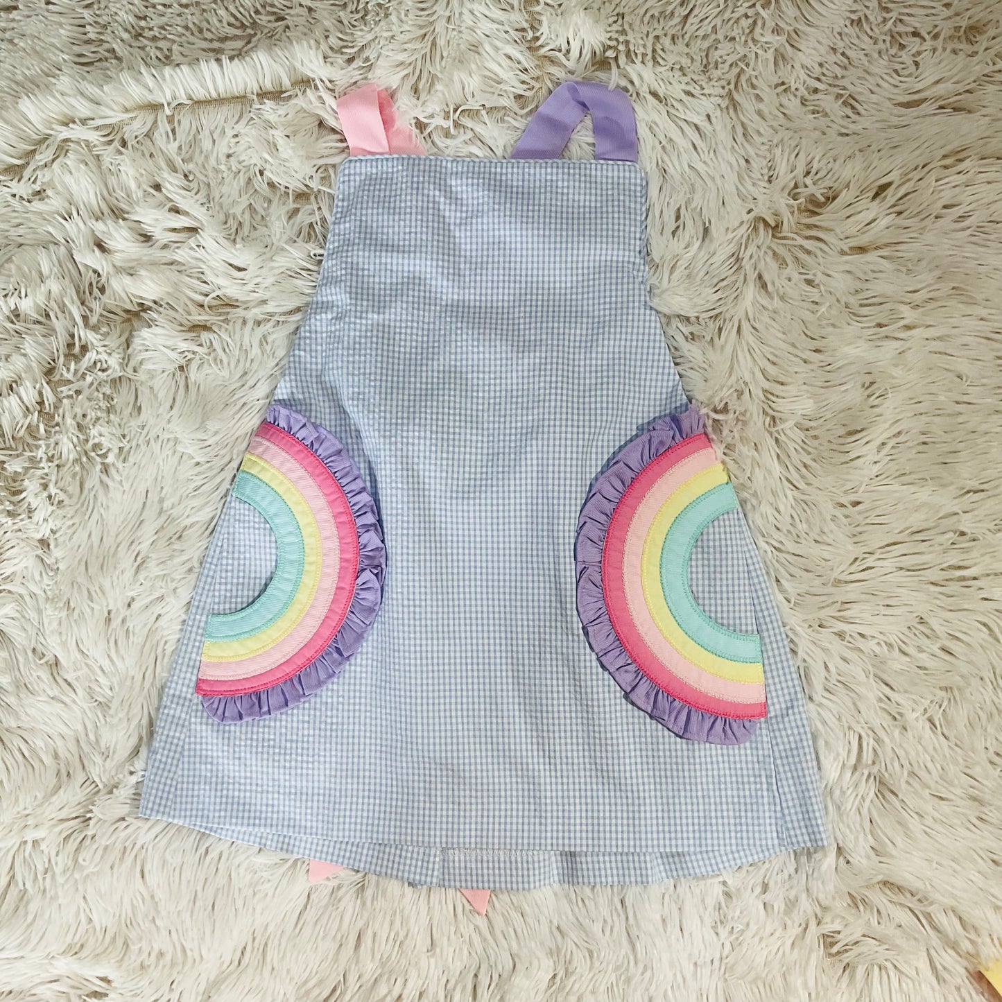 Rainbow Seersucker Dress