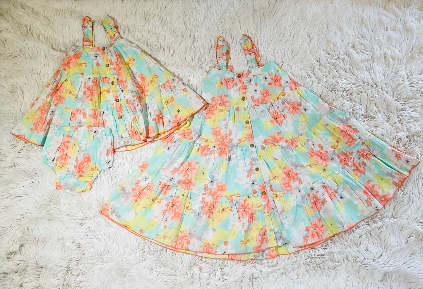 Coral & Turquoise Dress