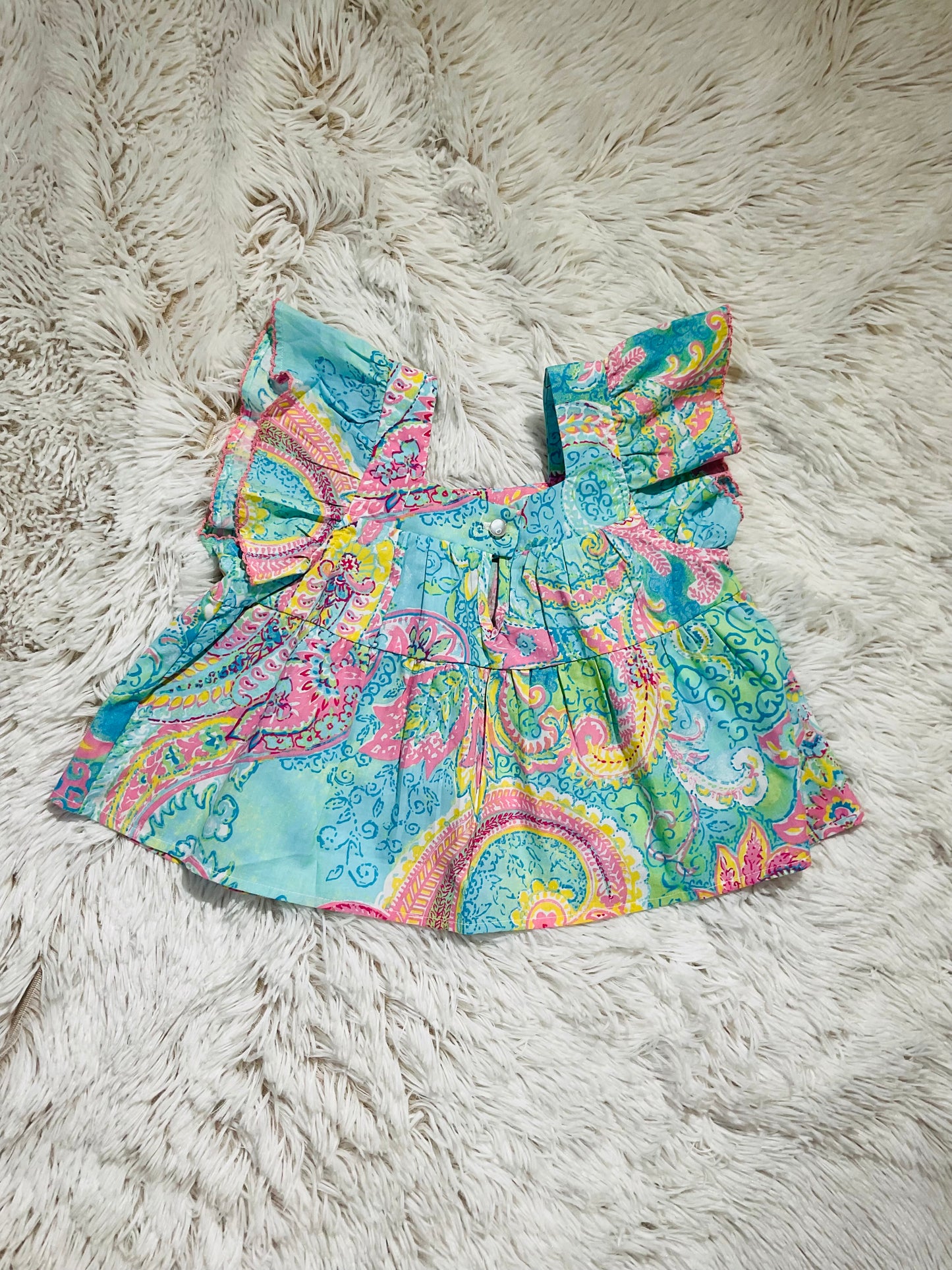 Pastel Paisley Print Top