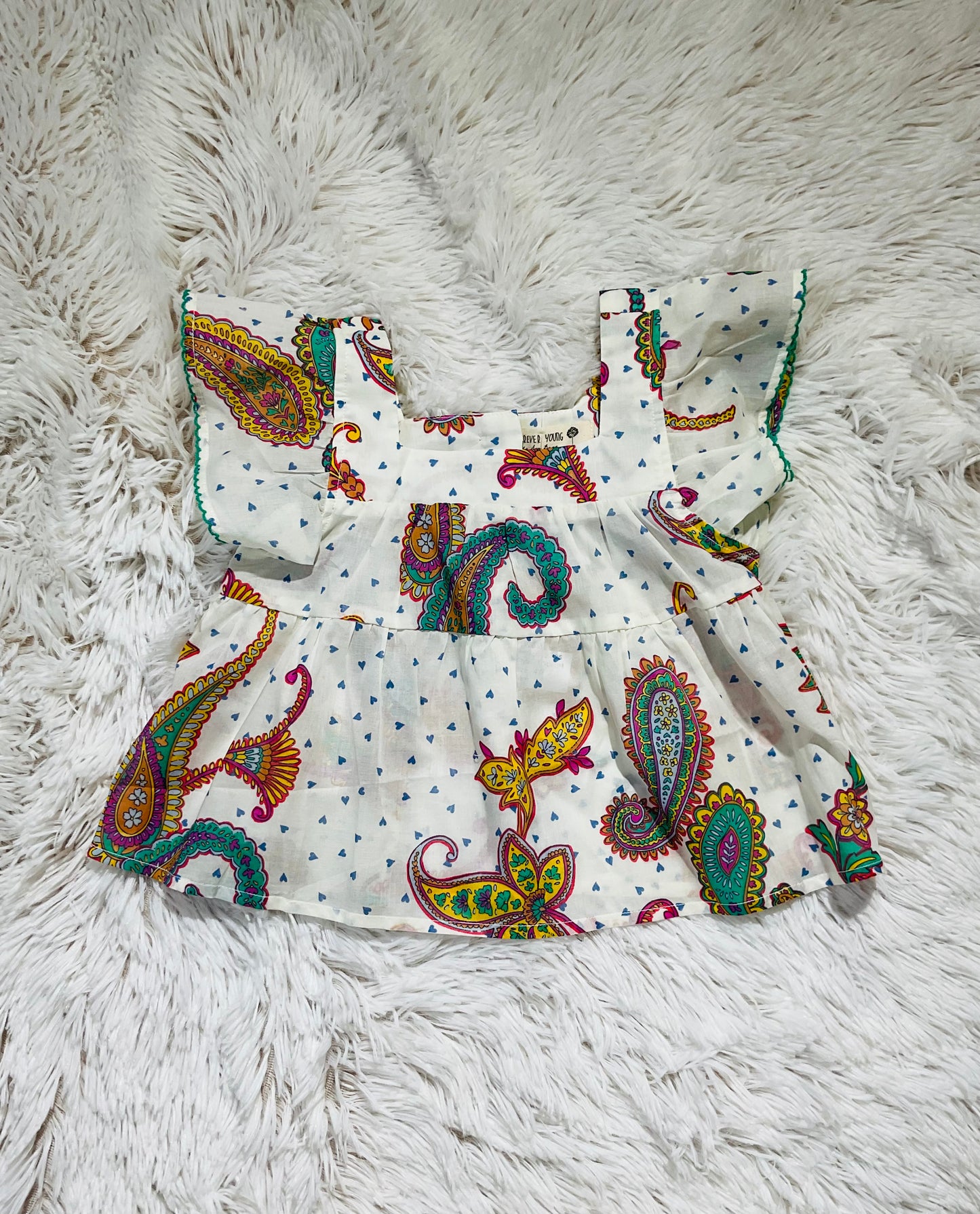 Cream Paisley Print Top