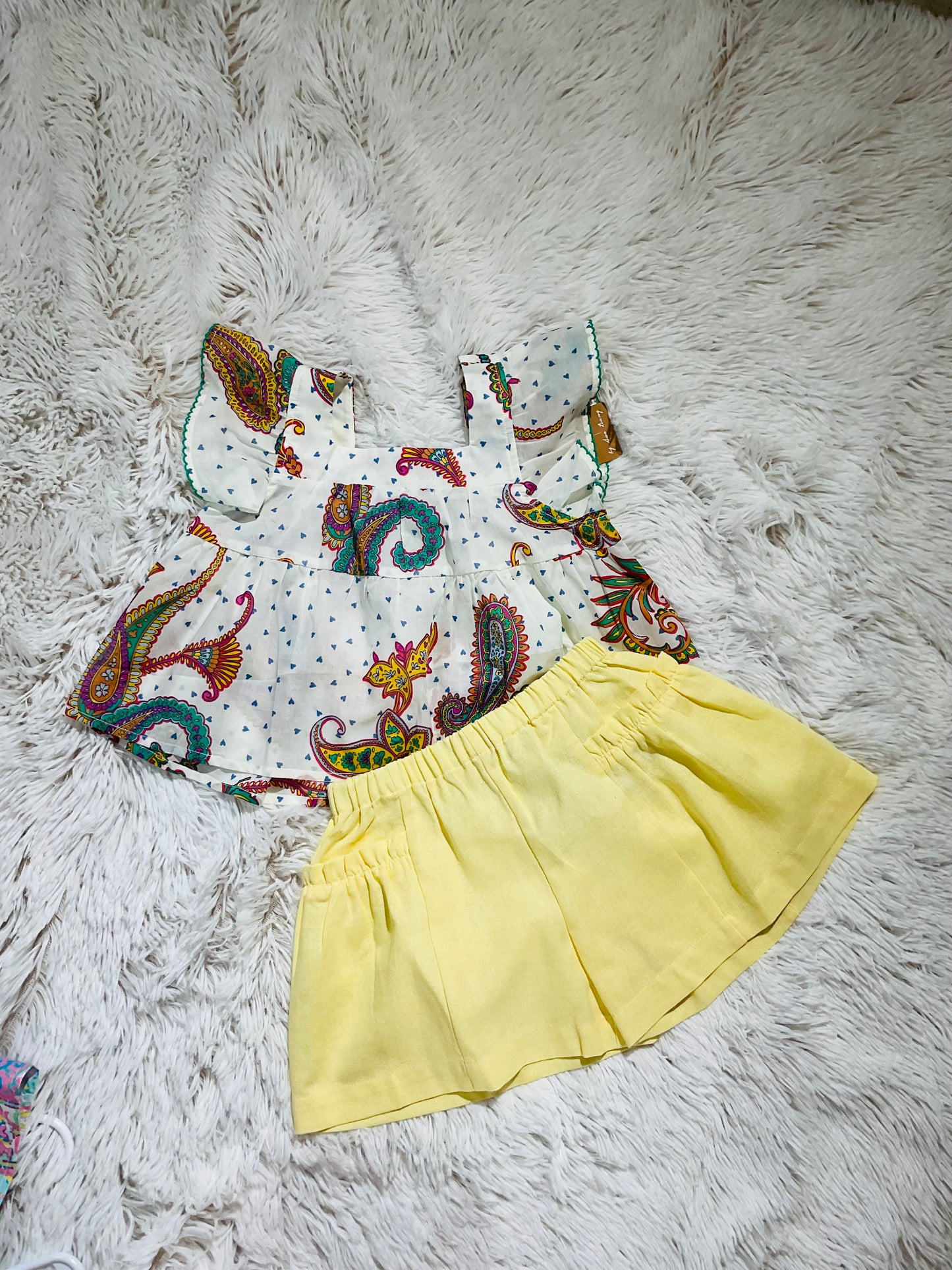 Cream Paisley Print Top
