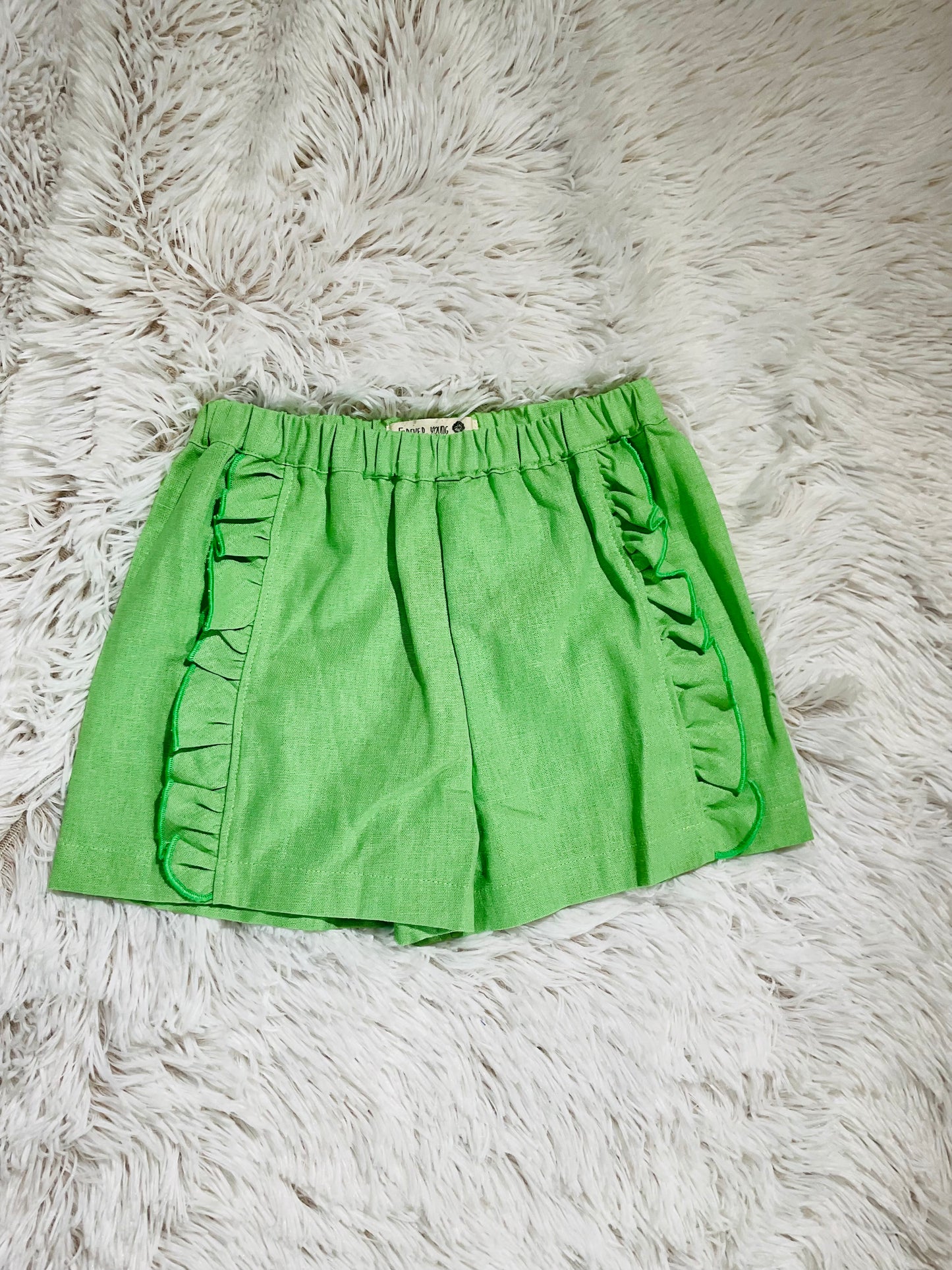Green Ruffle Short
