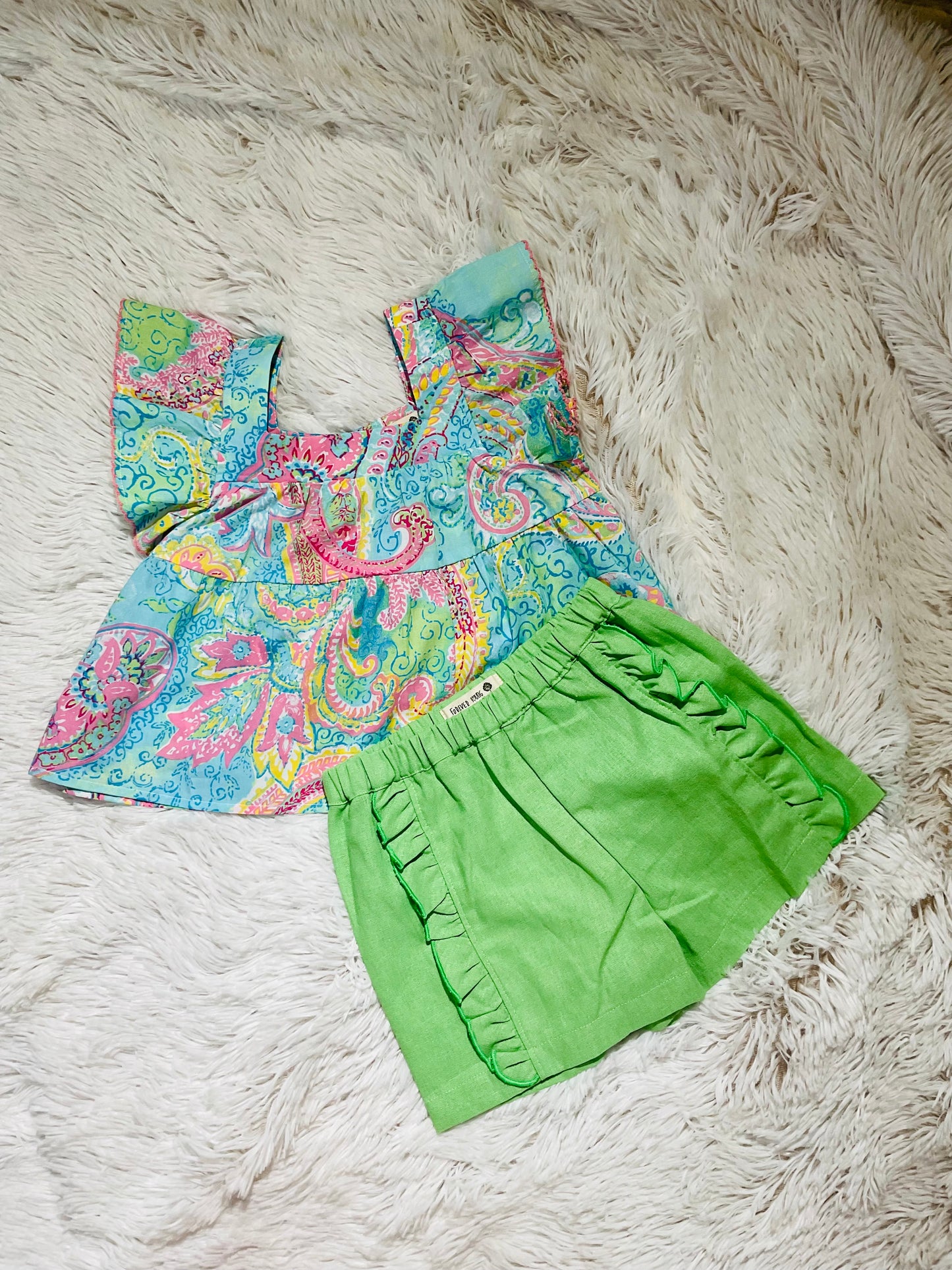 Pastel Paisley Print Top