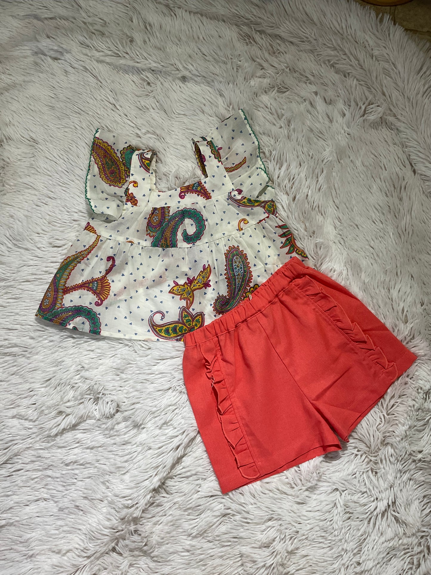 Coral Ruffle Short
