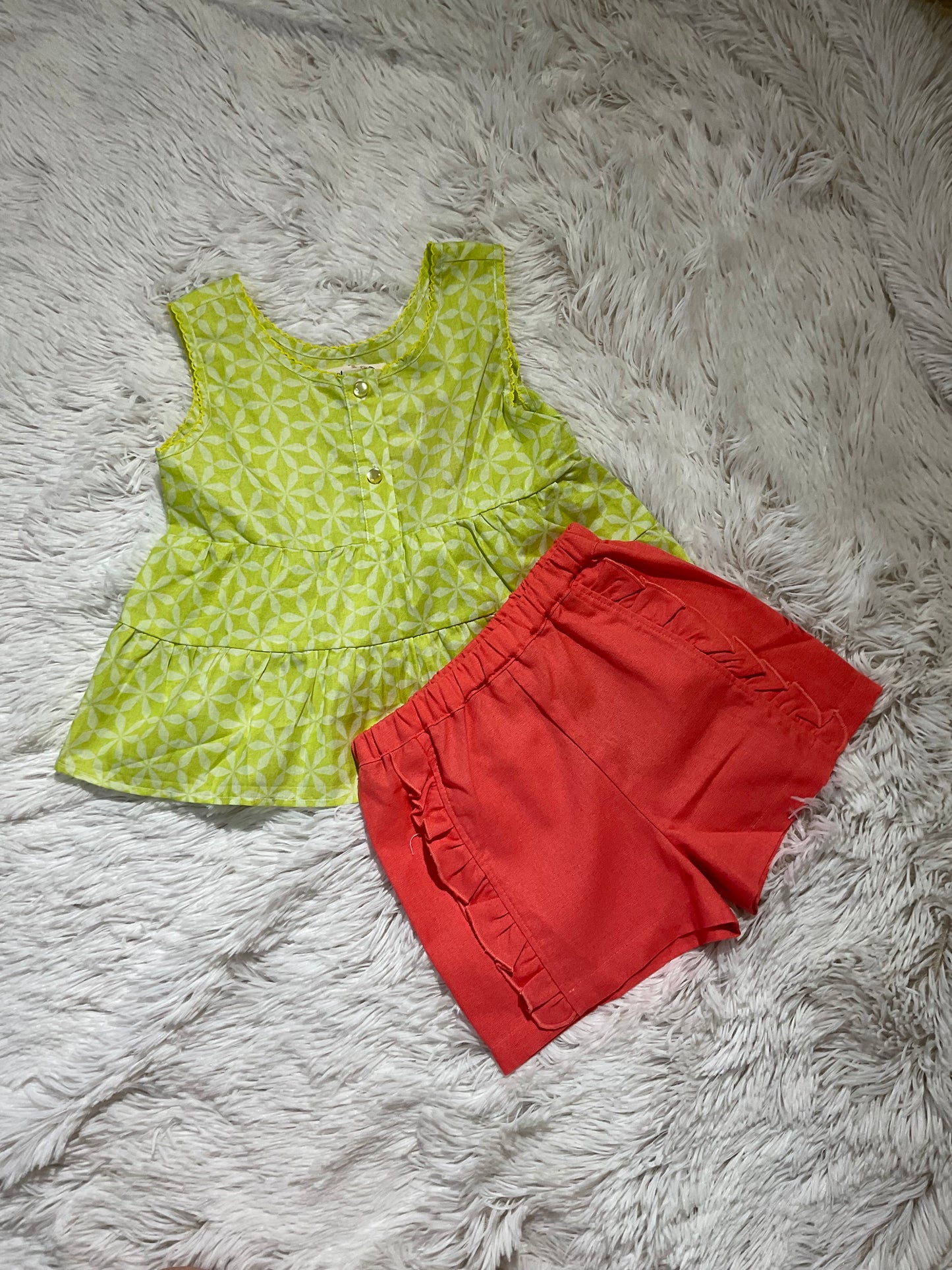 Coral Ruffle Short