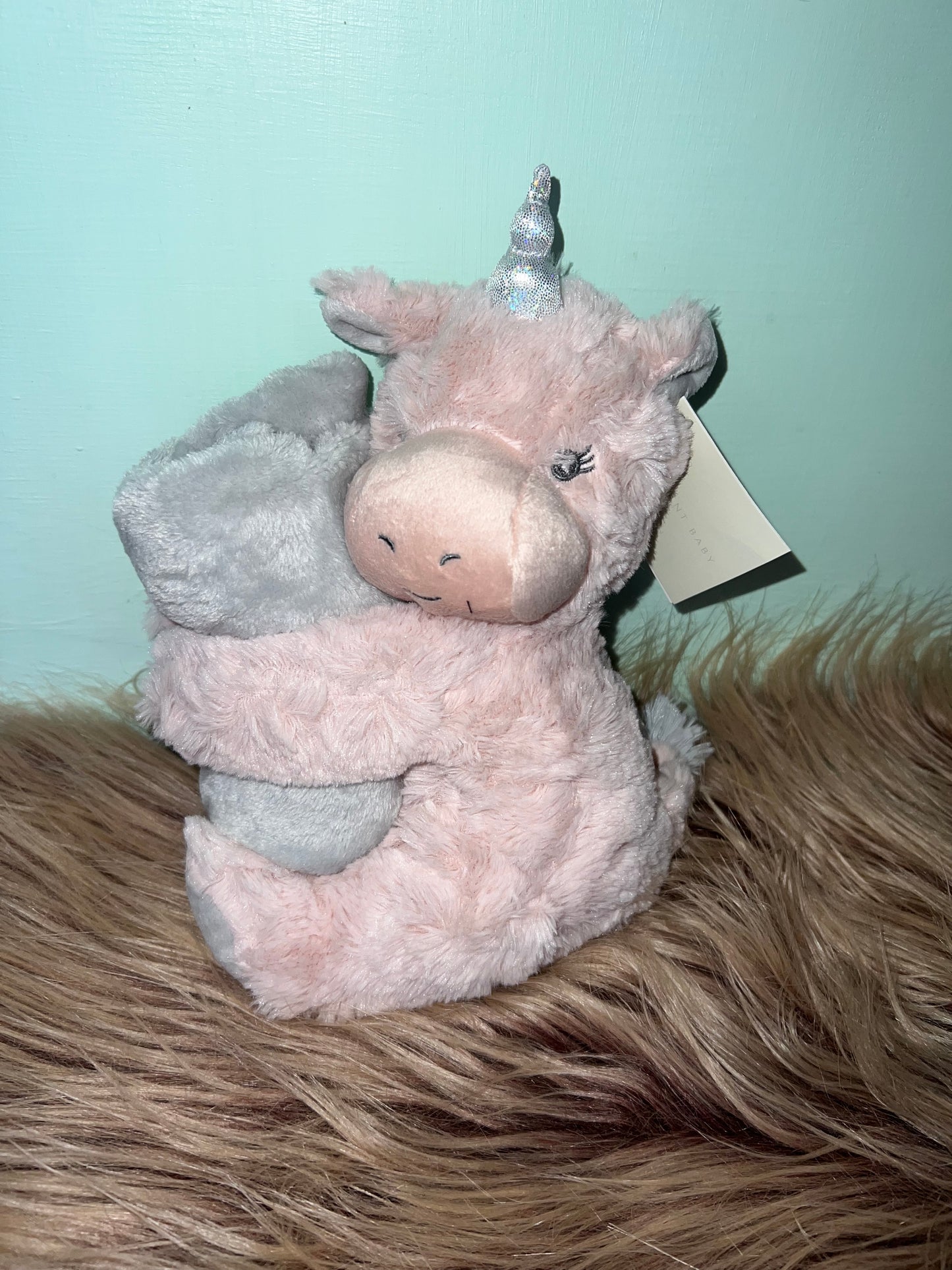 Unicorn Plush Huggie with blanket