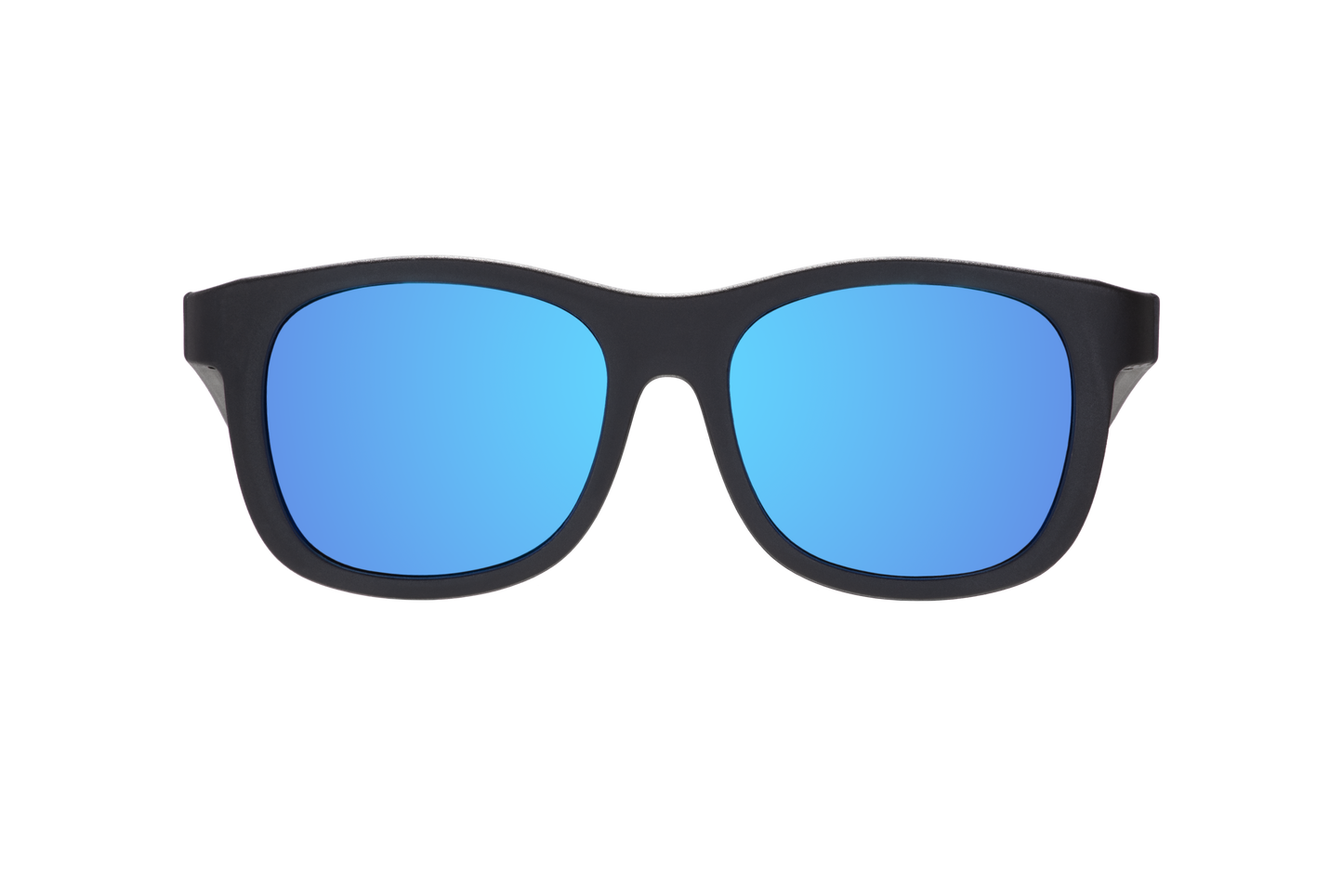 Polarized Navigator Sunglasses (Award Winning): Jet Black | Cobalt Mirrored Lens