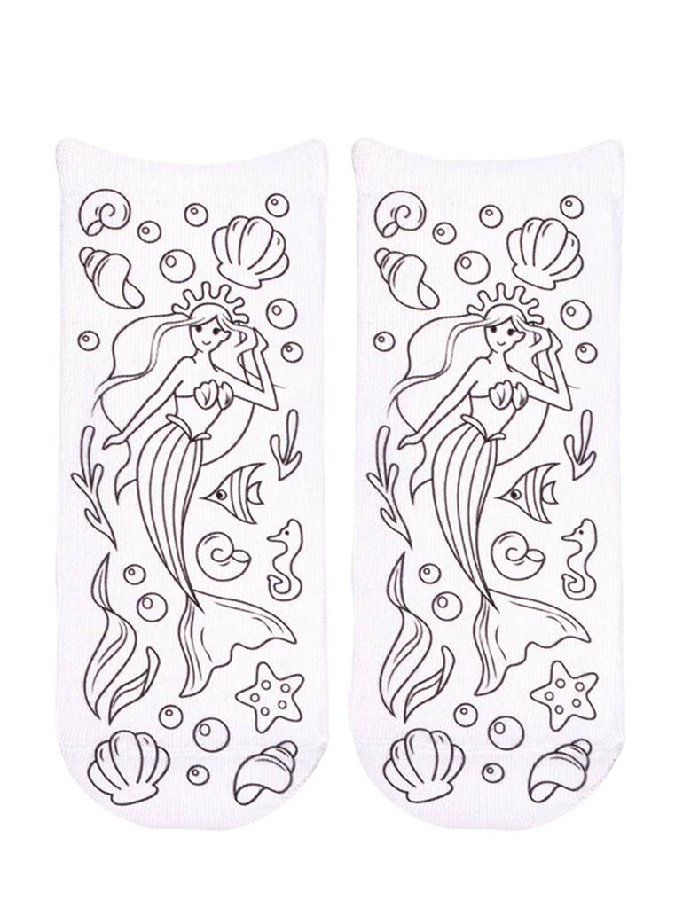 Mermaid Coloring Socks