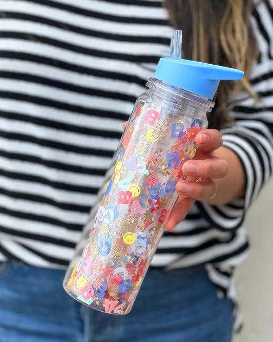 Alphabet Confetti Water Bottle