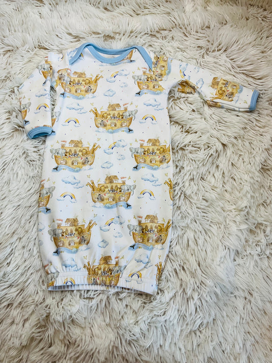 All Aboard Noah's Ark Organic Cotton Gown