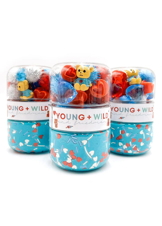 Red & Blue Grab N Go Dough Jar