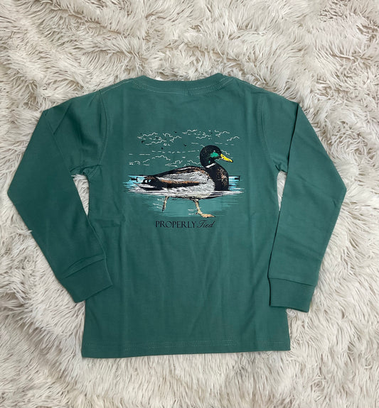 Swimming Mallard LS Tee