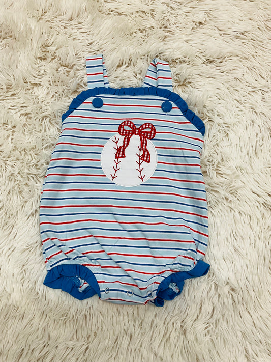 Play Ball Ruffle Sunsuit