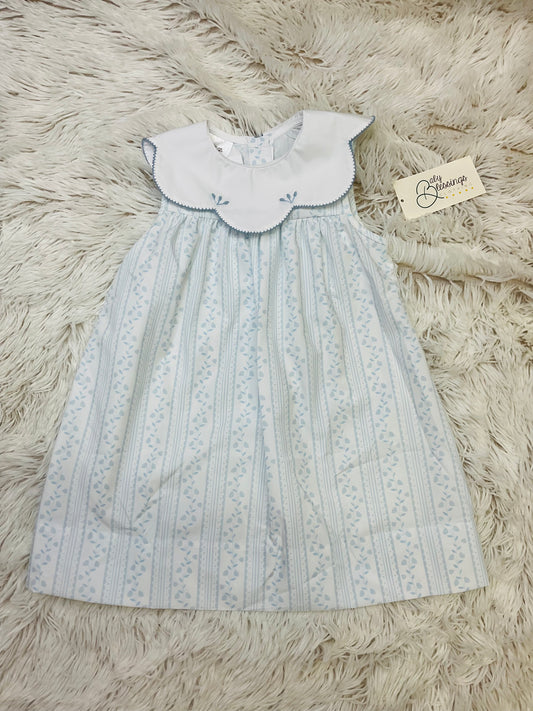 Scalloped Blue Aria Dress