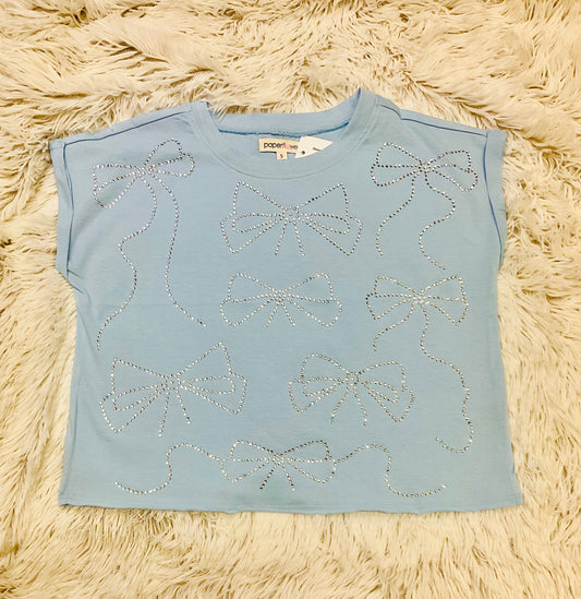 Rhinestone Bow Top