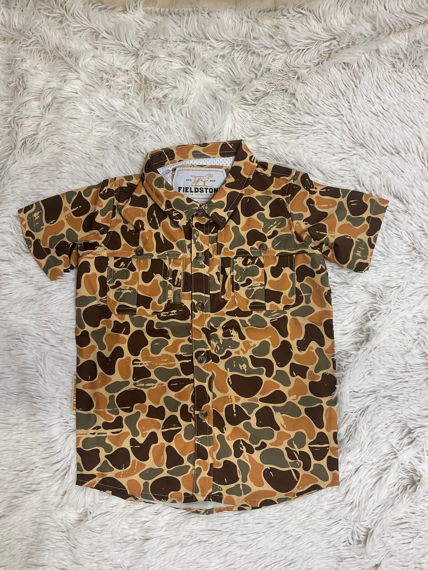 Woodlands Camo Button Down