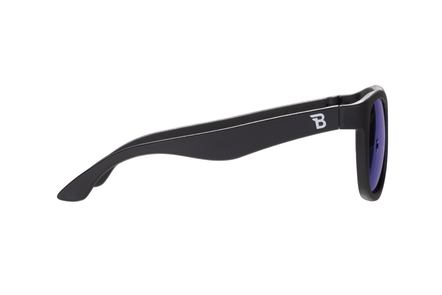 Polarized Navigator Sunglasses (Award Winning): Jet Black | Cobalt Mirrored Lens