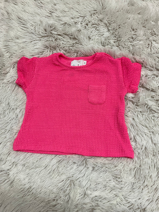 Neon Pink Scrunchy Pocket Tee