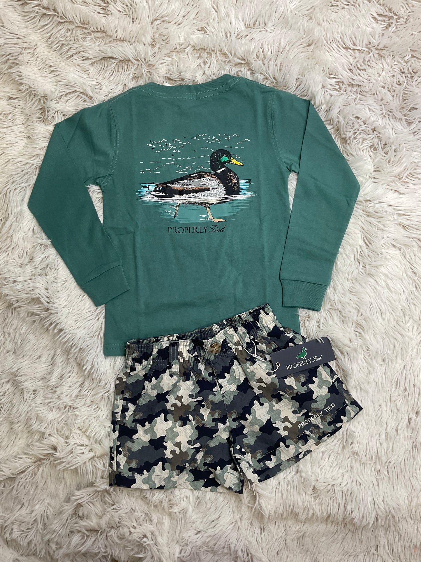 Swimming Mallard LS Tee