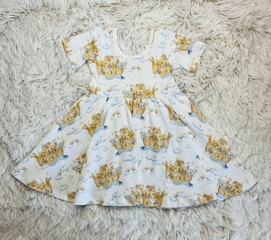 All Aboard Noah's Ark Organic Cotton Dress