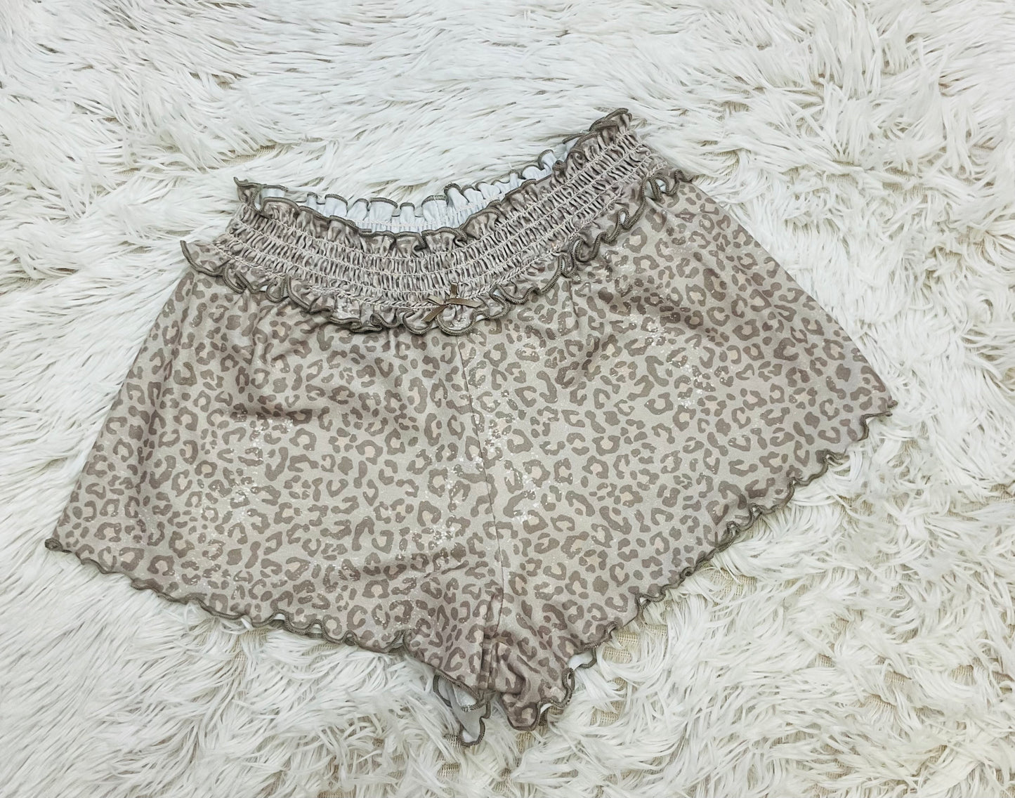 Leopard Ruffle Shorts