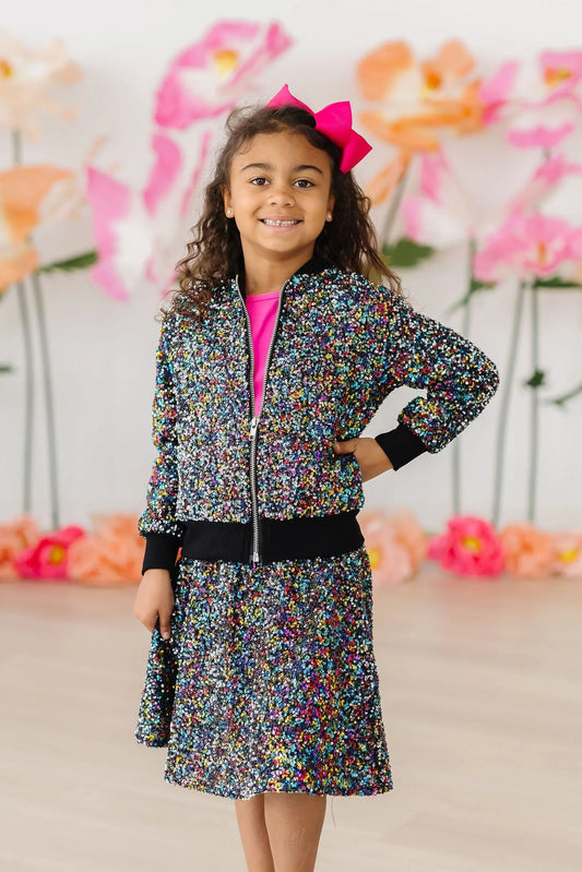 Black Confetti Sequin Jacket