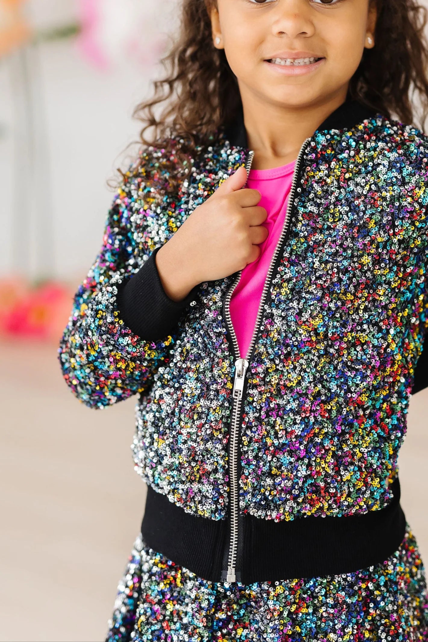 Black Confetti Sequin Jacket