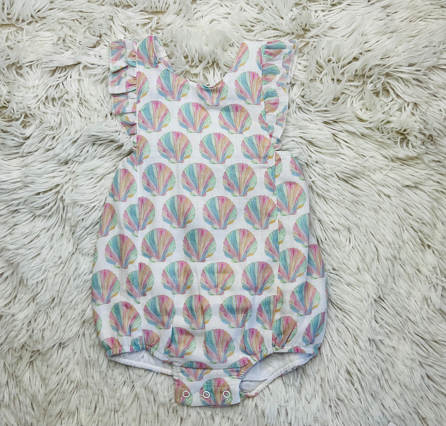 Shell Yeah! Organic Muslin Bubble Romper