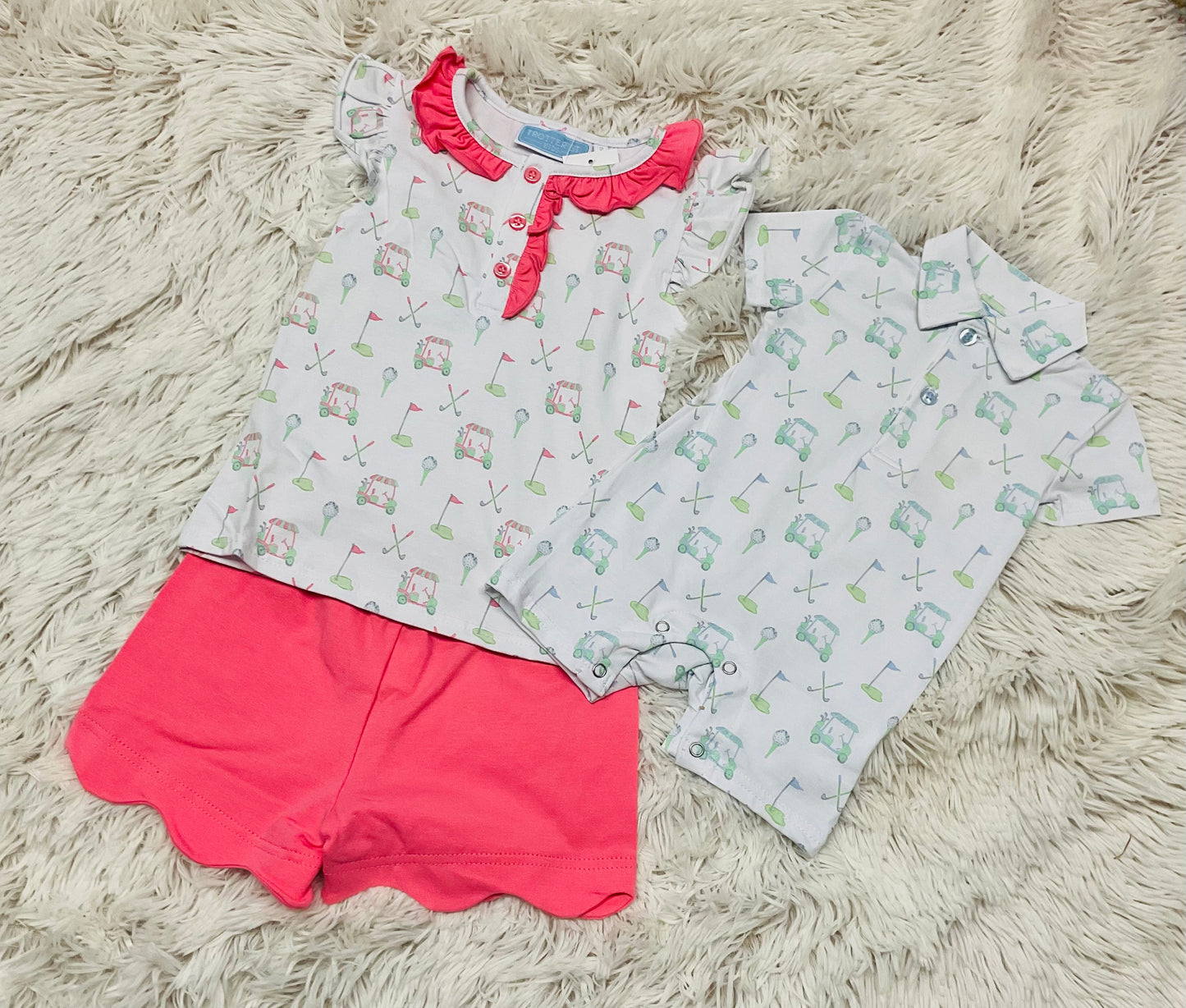 Caddy Club Scalloped Short Set