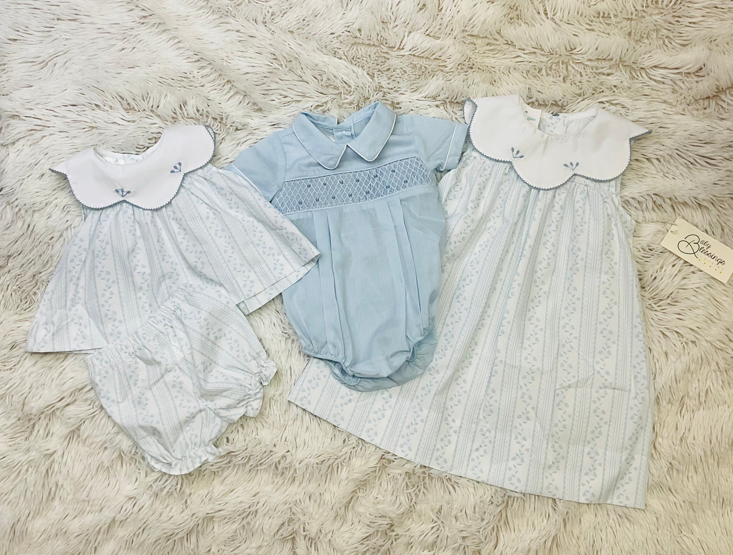 Scalloped Blue Aria Dress