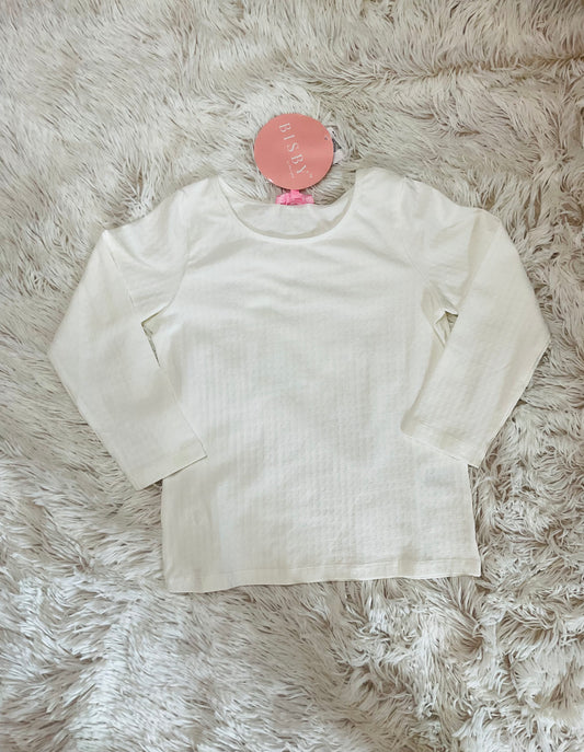 Snow Pointelle Tee