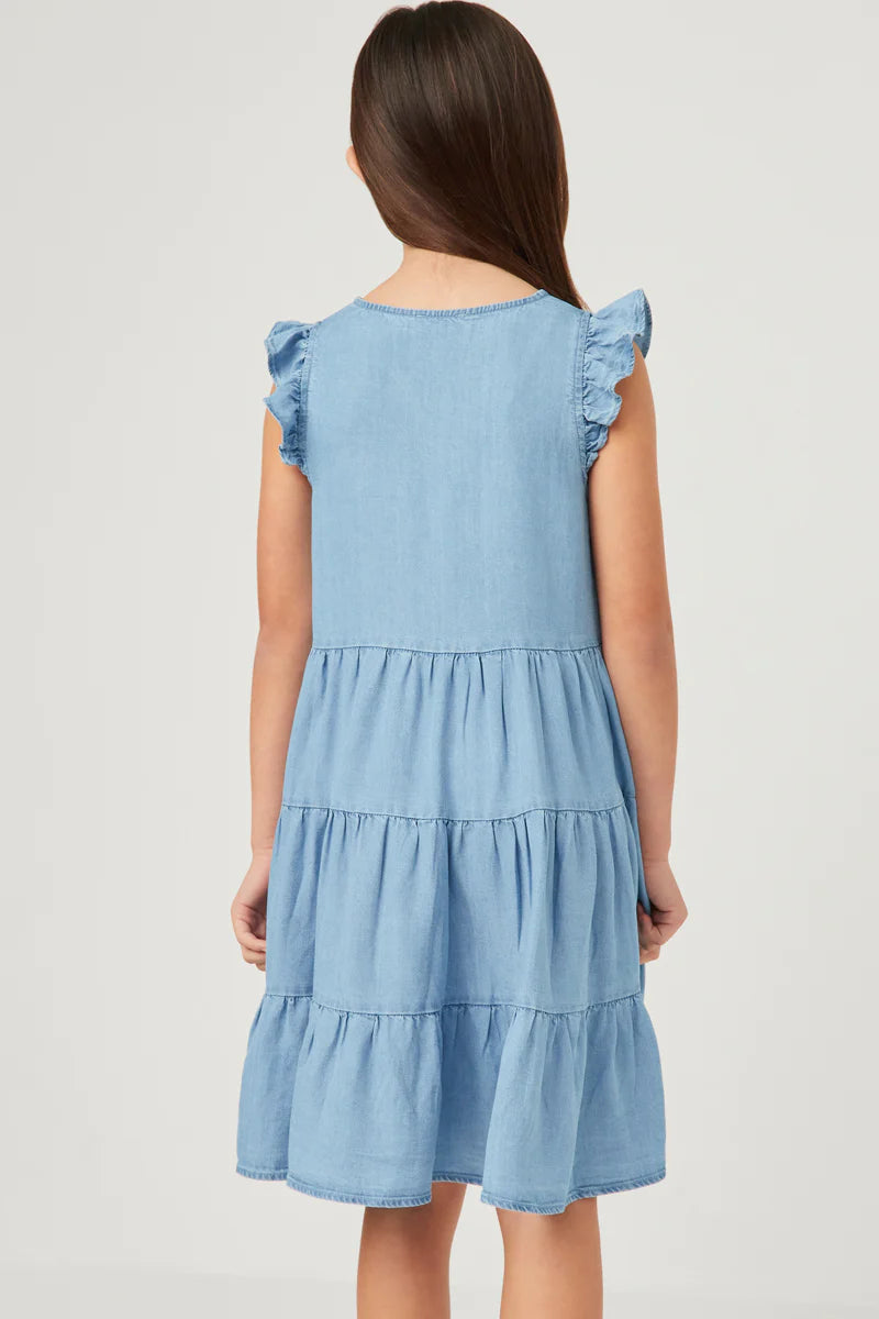 Ruffle Button Down Tiered Dress