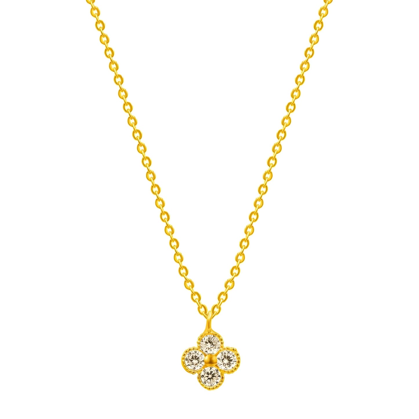 Clover Necklace- Gold Plated