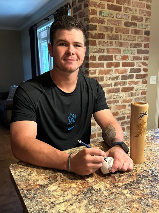 Kemp Alderman autographed MLB Team Cutters - Half Baseball Bottle Opener