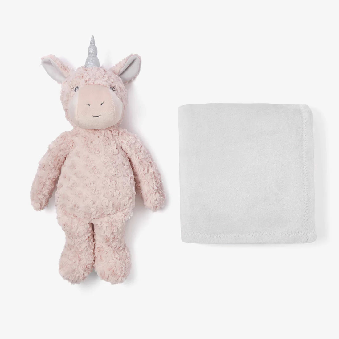 UNICORN BEDTIME HUGGIE PLUSH TOY & FLEECE BLANKET