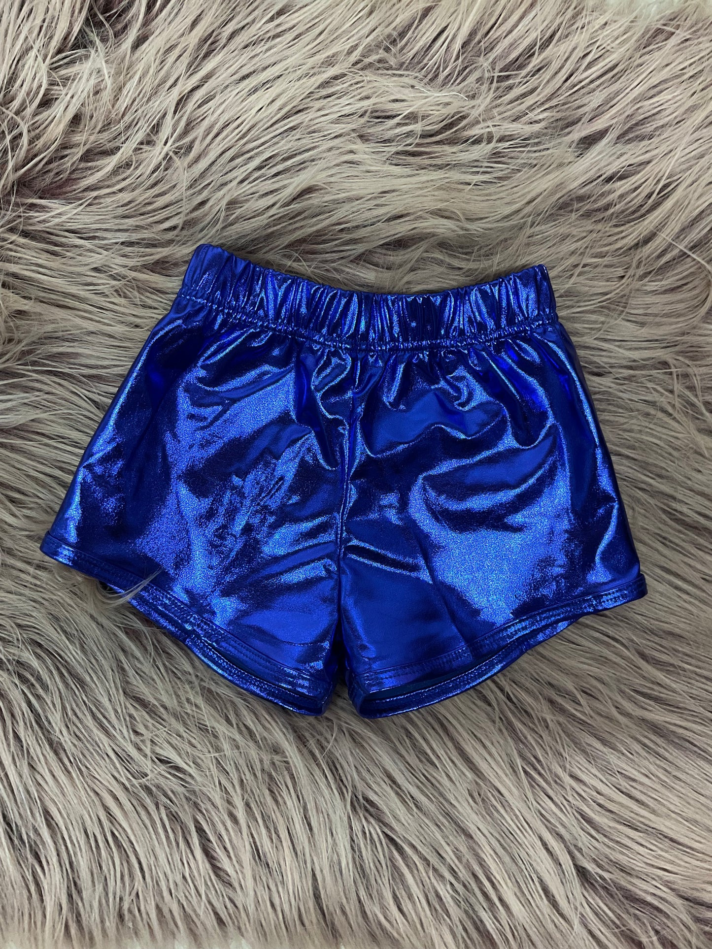 Royal Blue Metallic Shorts