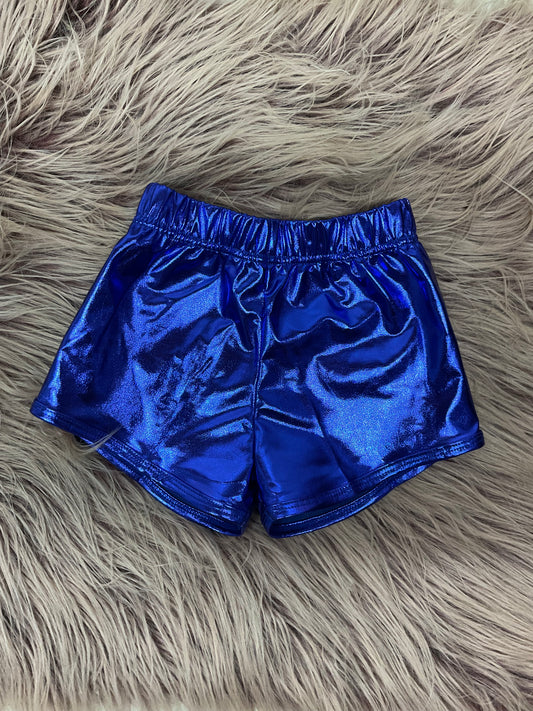 Royal Blue Metallic Shorts