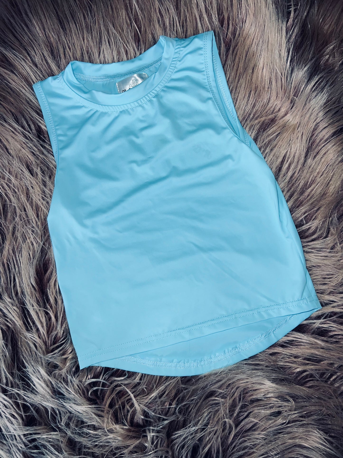 Light Sky Blue High Low Tank