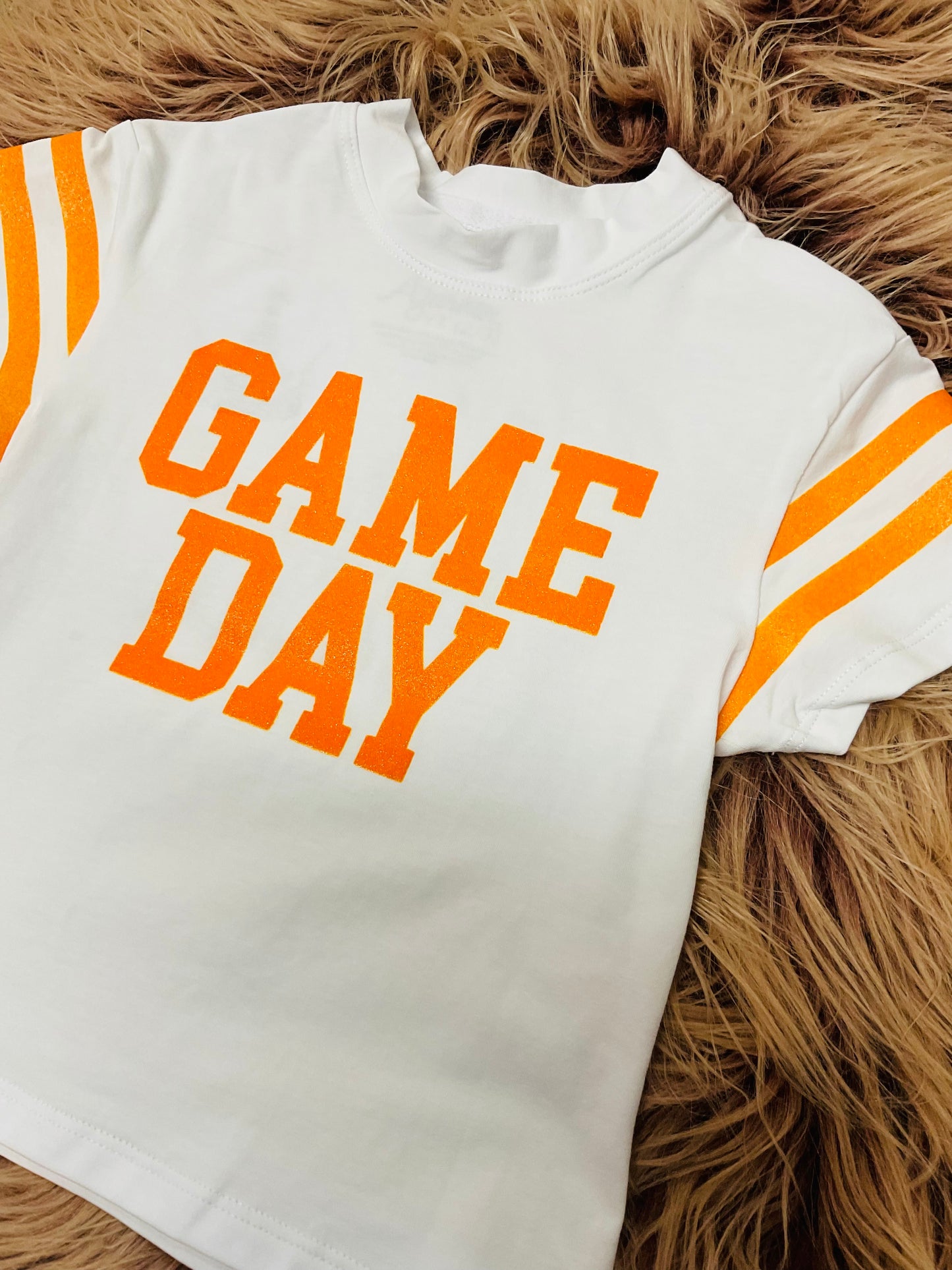 Orange GAMEDAY Glitter Boxy Tee