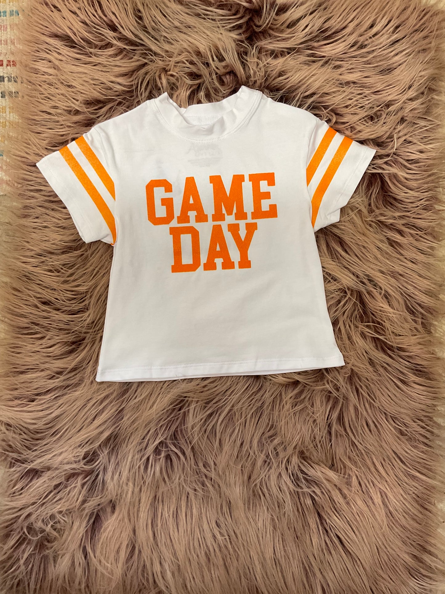 Orange GAMEDAY Glitter Boxy Tee