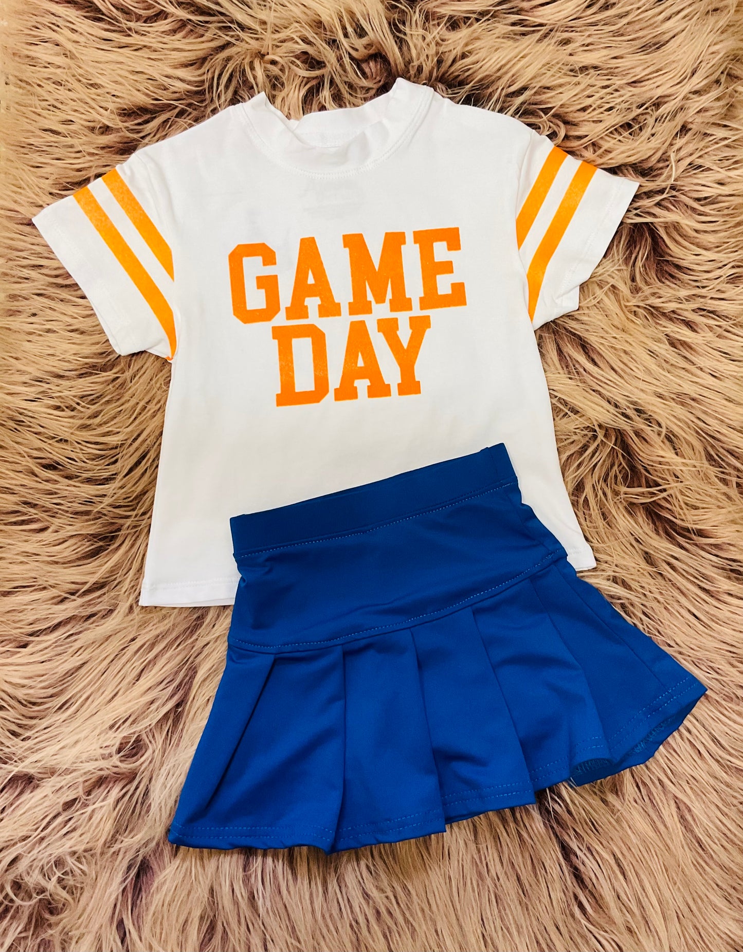 Orange GAMEDAY Glitter Boxy Tee