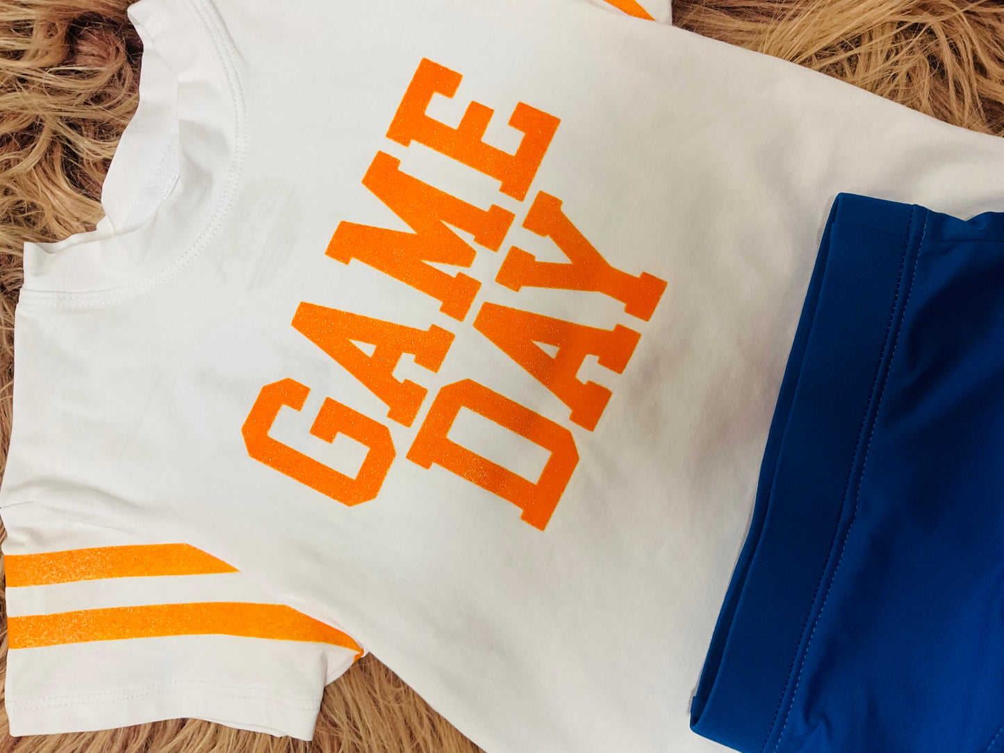 Orange GAMEDAY Glitter Boxy Tee