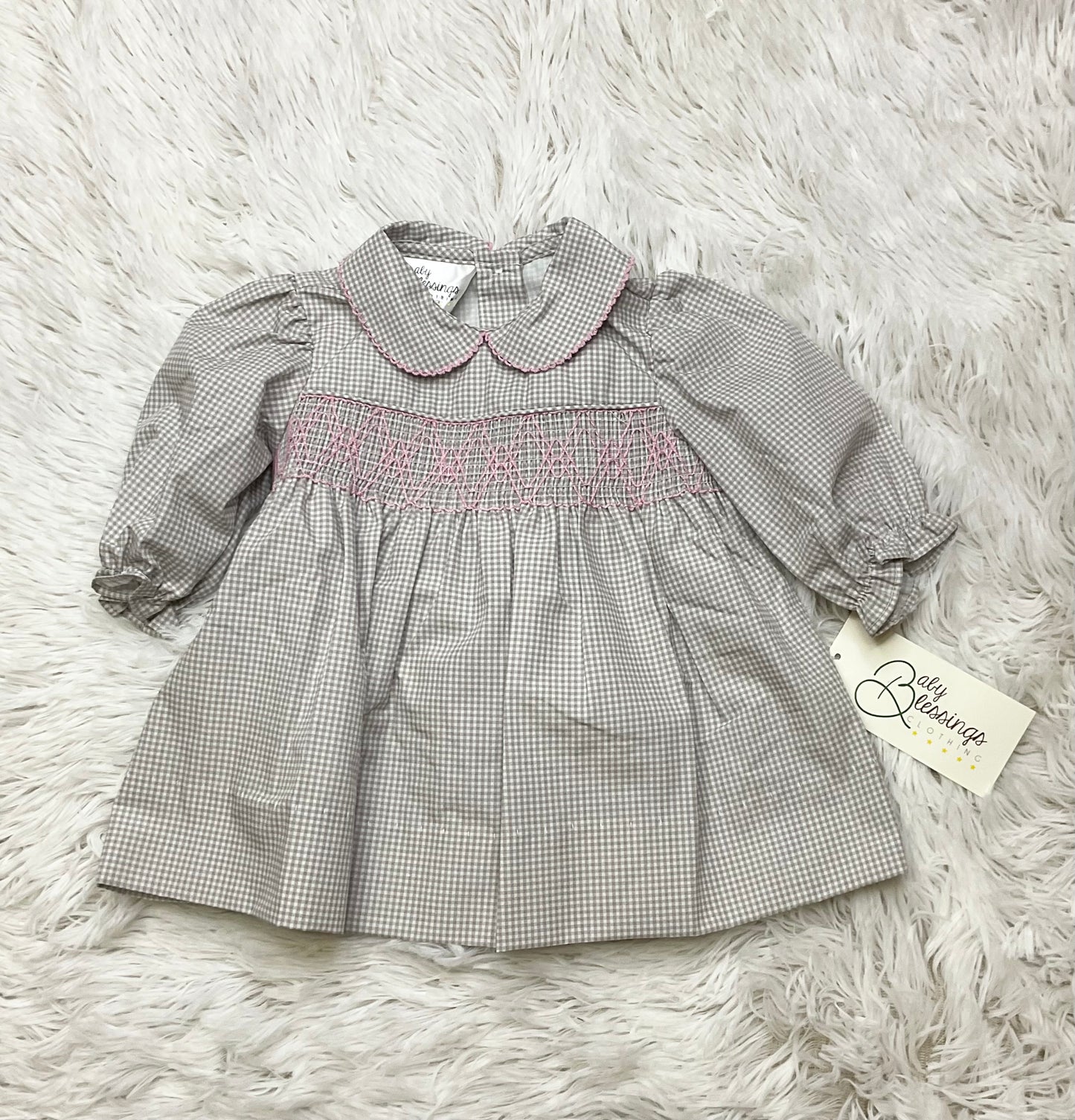 Pink & Grey Kinsley Dress