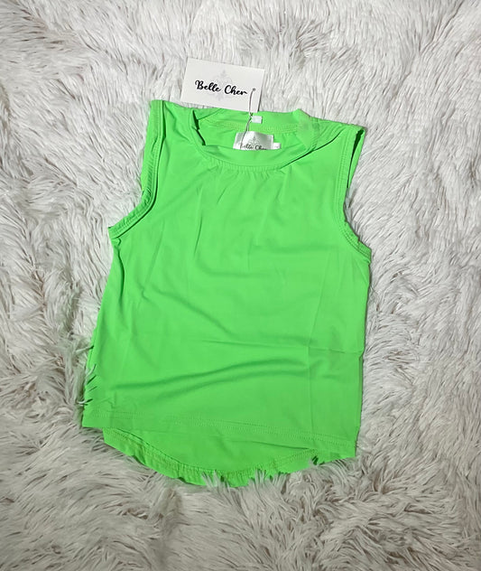 Neon Green High Low Tank